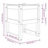 Vidaxl Donica, Czarny, 40X40X52,5 Cm, Lite Drewno Sosnowe