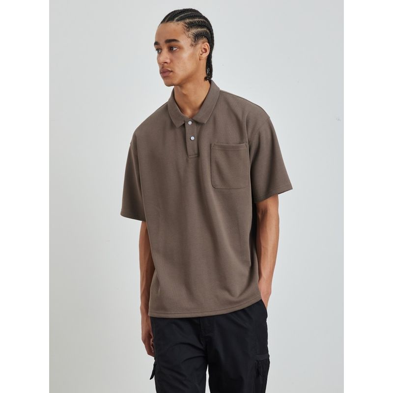 Trendy American Pocket Short Sleeve Loose Casual Polo Shirt