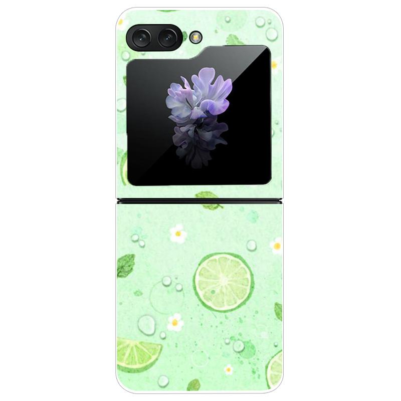 For Samsung Galaxy Z Flip 5 5G Case Cute Transparent PC Hard Case Back Cover For Samsung ZFlip5 Z Flip 5 Phone Coque Flip 5 Capa