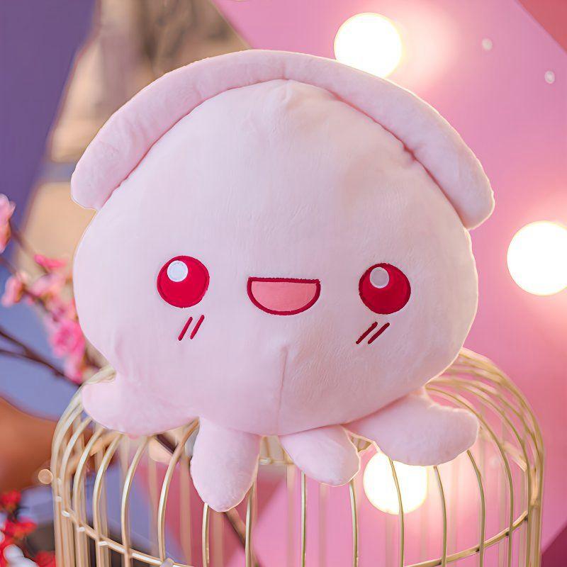 35CM New Cute Double-sided Octopus Plush Toy with Different Styles on the Front and Back. Honey Little Octopus Doll as Birthday