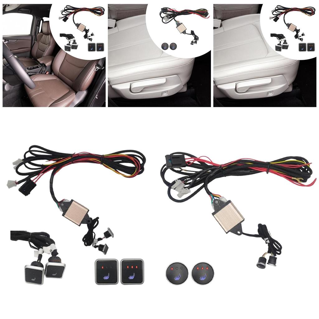 Pannello Interruttore Riscaldamento Sedile Auto Universale Controllo Riscaldamento Regolabile a Tre Marce per Sedili Doppi con Installazione Semplice per