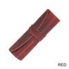 Vintage Genuine First Layer Cowhide Buckle Closure Minimalist Literary Pencil Bag Multifunctional Roll Leather Pen Pouch for