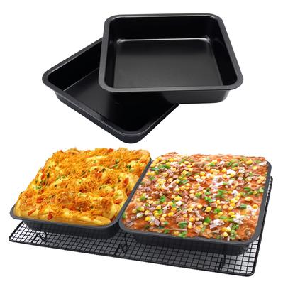 Square Cake Pan 8 Inch Cake Baking Pan Non-Stick Bakeware Cake Make Pan