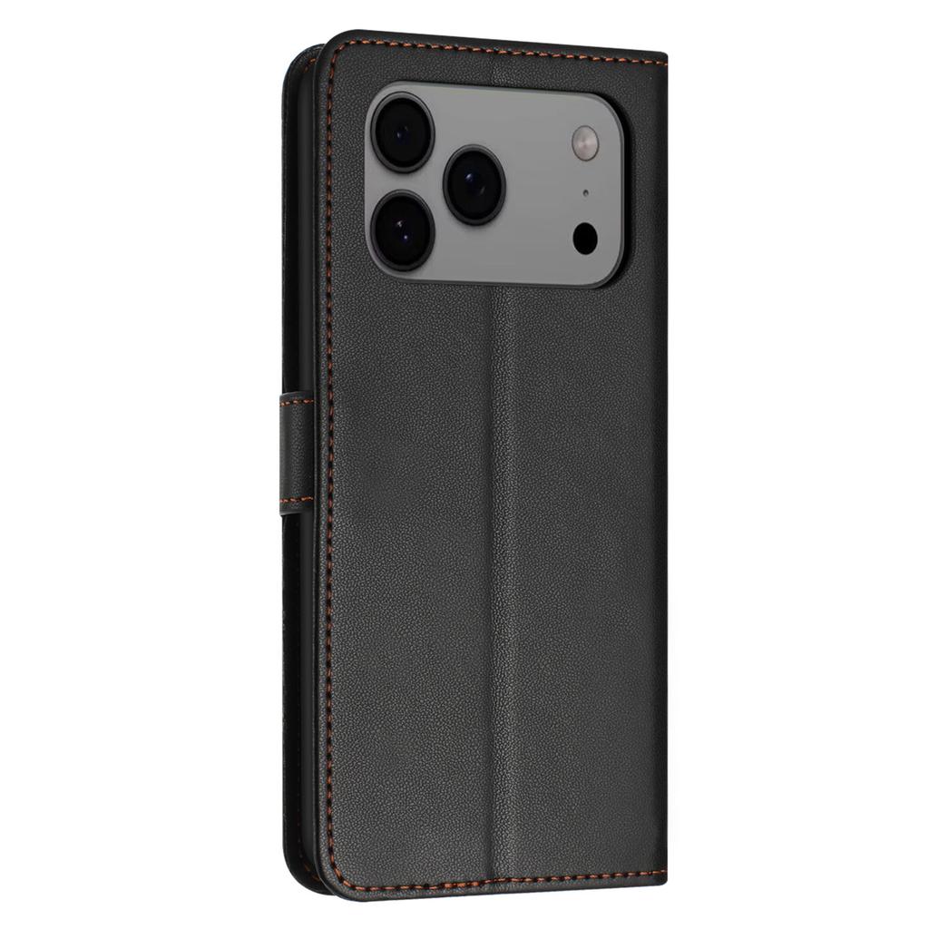 For iPhone 17 Pro Case Stand Wallet Leather Phone Cover with Strap