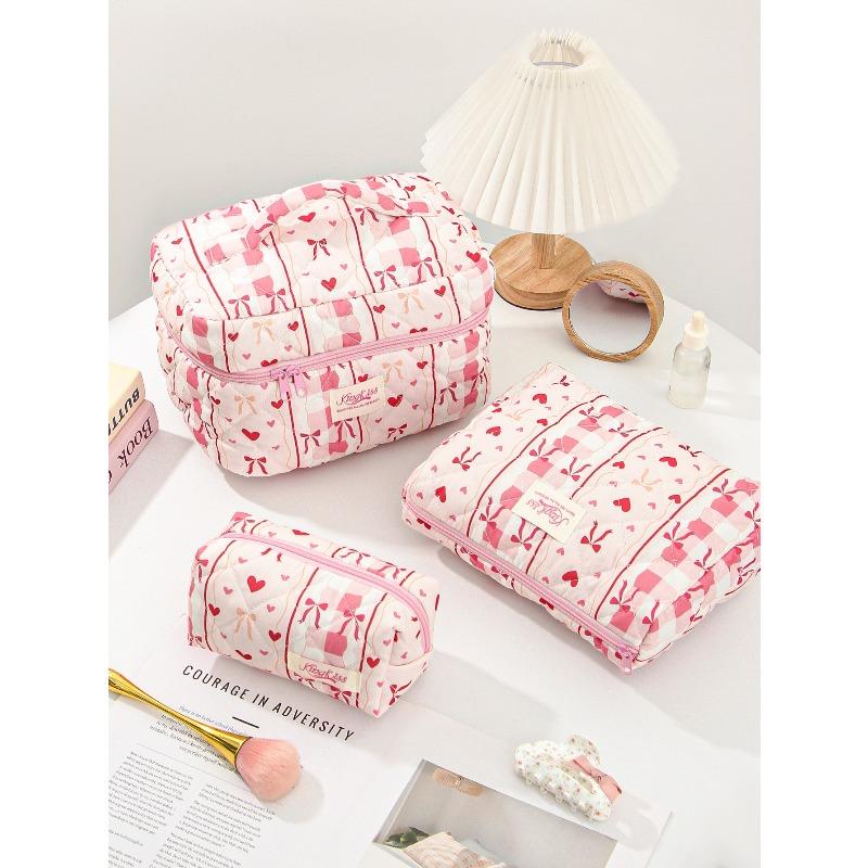 Simple Fresh Makeup Bag Large Capacity Multifunctional Cosmetic Storage Bag Portable Travel Toiletry Pouch for Cosmetics Brushes Toiletries Daily Use