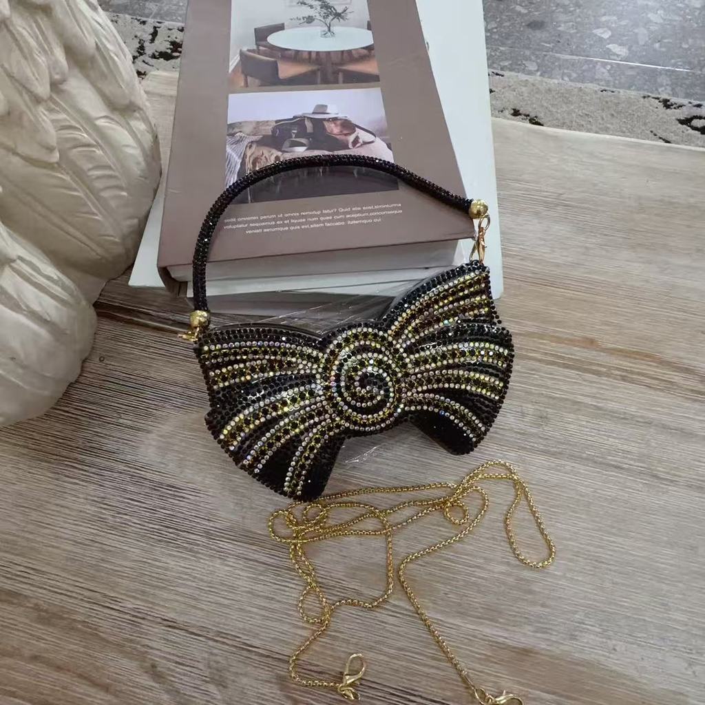 Luxury Acrylic Butterfly Clutch With Embellished Rhinestones For Evening Events