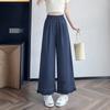 Women's Lace Trim Crochet Wide Leg Ankle Length Pants Summer Loose Thin Style Petite Friendly Sun Protection Casual Trousers