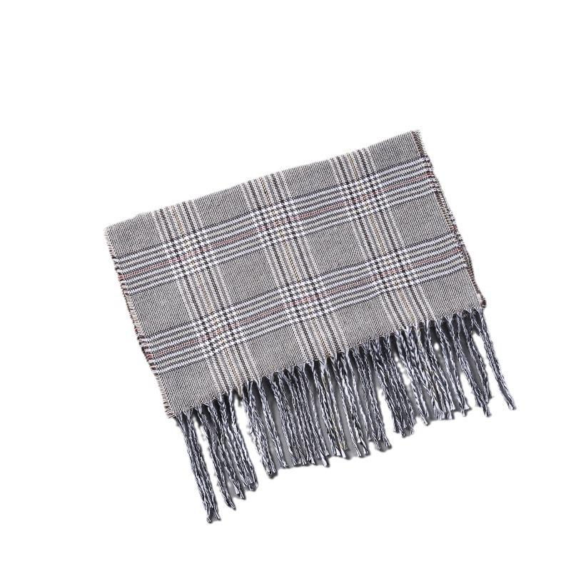 Stylish British Plaid Cashmere-Feel Scarf for Men & Children - Autumn/Winter Warm Shawl & Snood