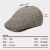 Woolen forward hat women's autumn and winter solid color retro versatile duck tongue newsboy hat warm face small painter hat