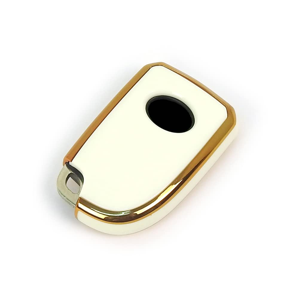 Provare TOYOTA Hiace Porte Spade Smart Key Case Cover 3 Buttons (White Gold)