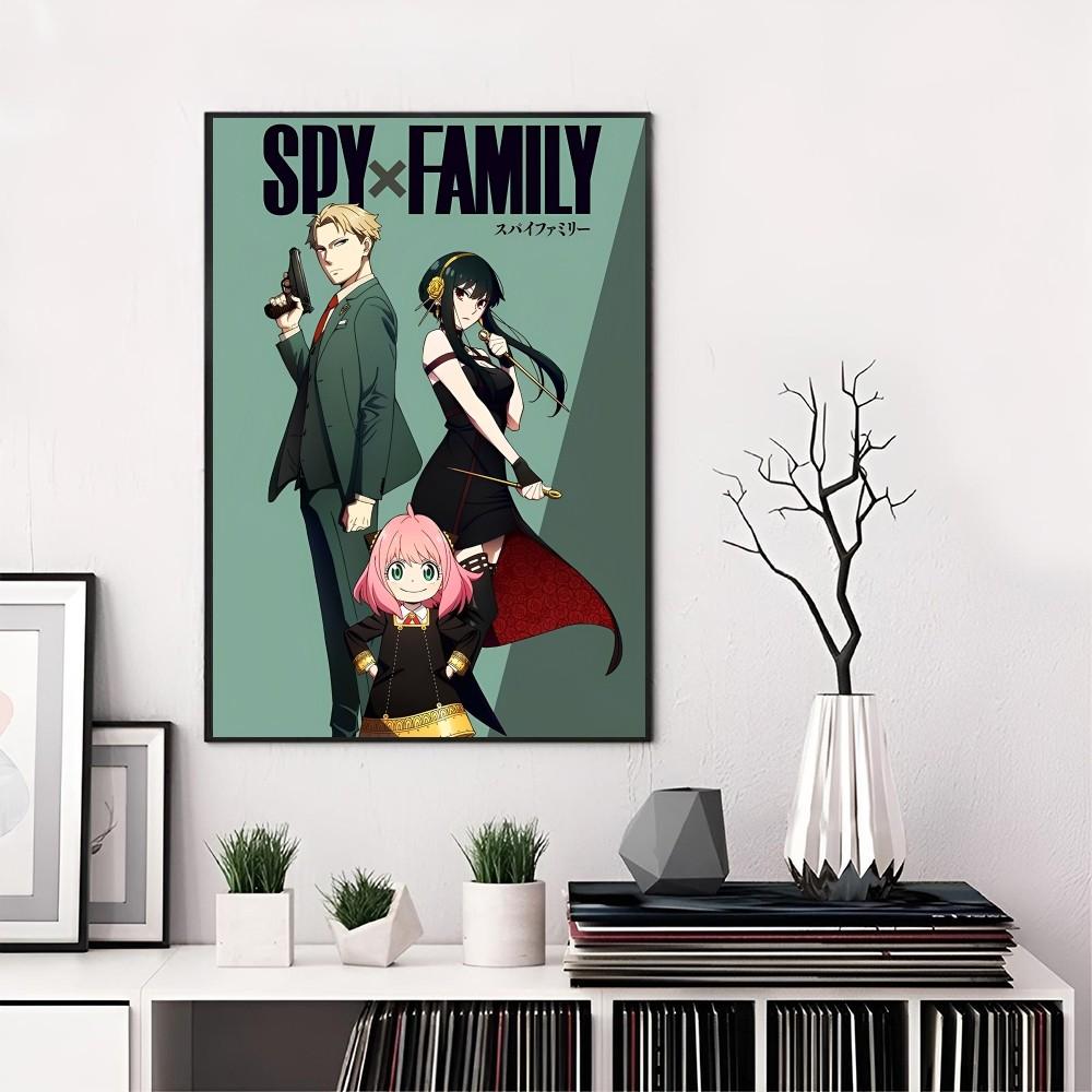 1PC Anime Spy X Family Comic Book Poster Poster Self-adhesive Art Waterproof Paper Sticker Coffee House Bar Room Wall Decor