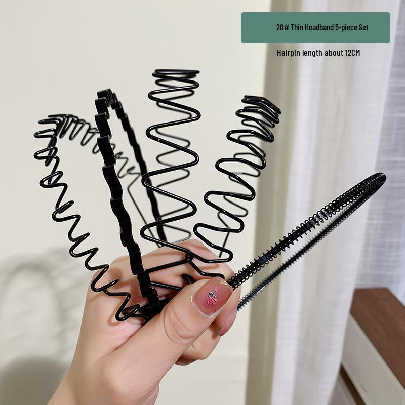 Women's Non-Slip Milk Coffee Hair Hoop: Versatile Headband & Tidying Clip for Travel