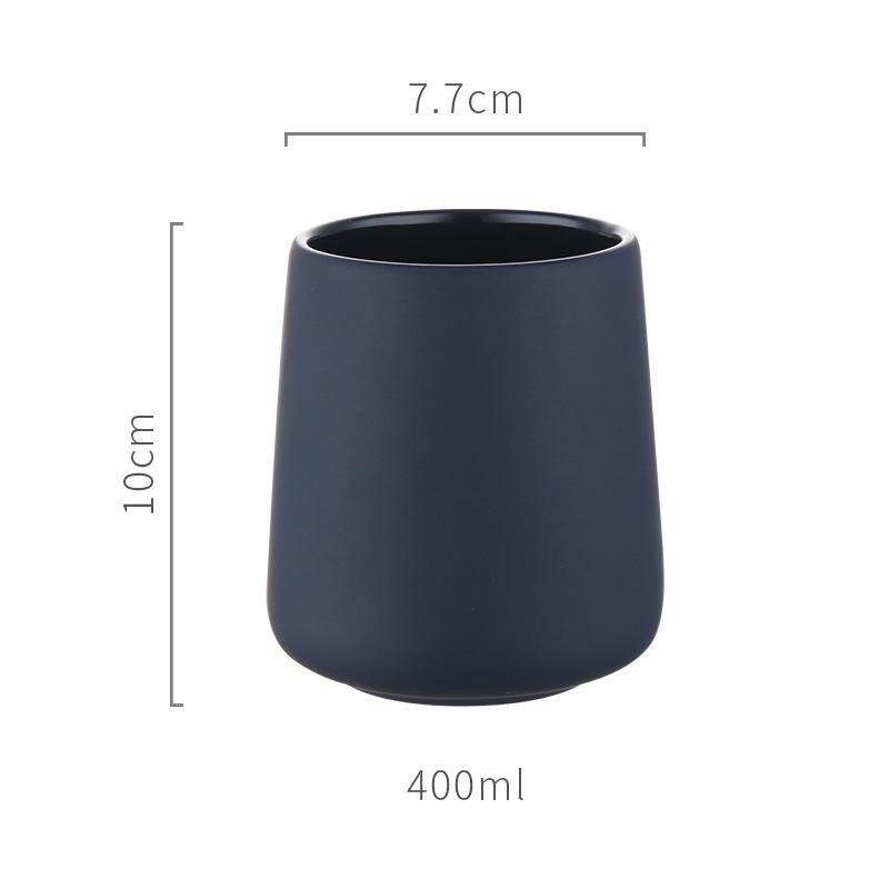 Ceramic Matte Soap Dispenser Lotion Dispensing Bottle Lovers Mouthwash Cup Toothbrush Holder Washing Tools Bottle Bathroom Set