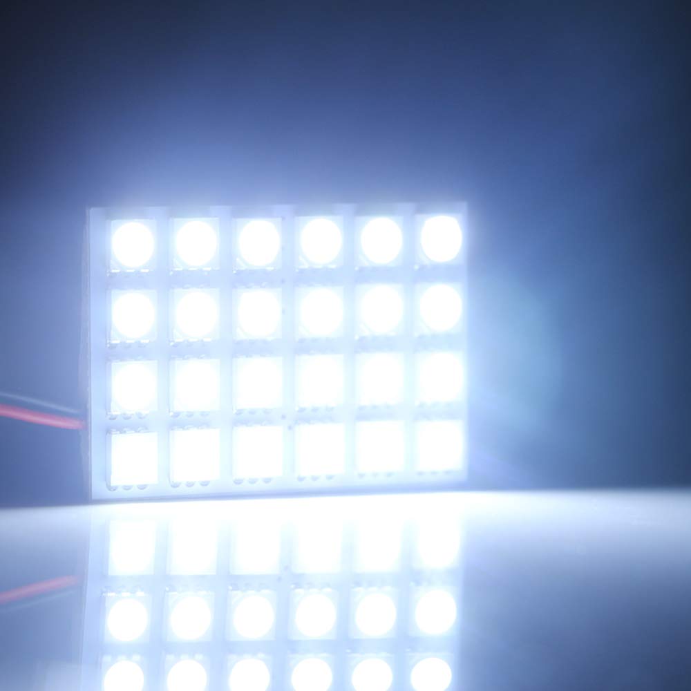 Grandview 5050 24 Row SMD LED Dome Light Room Lamp T10 BA9S Floral Decoration