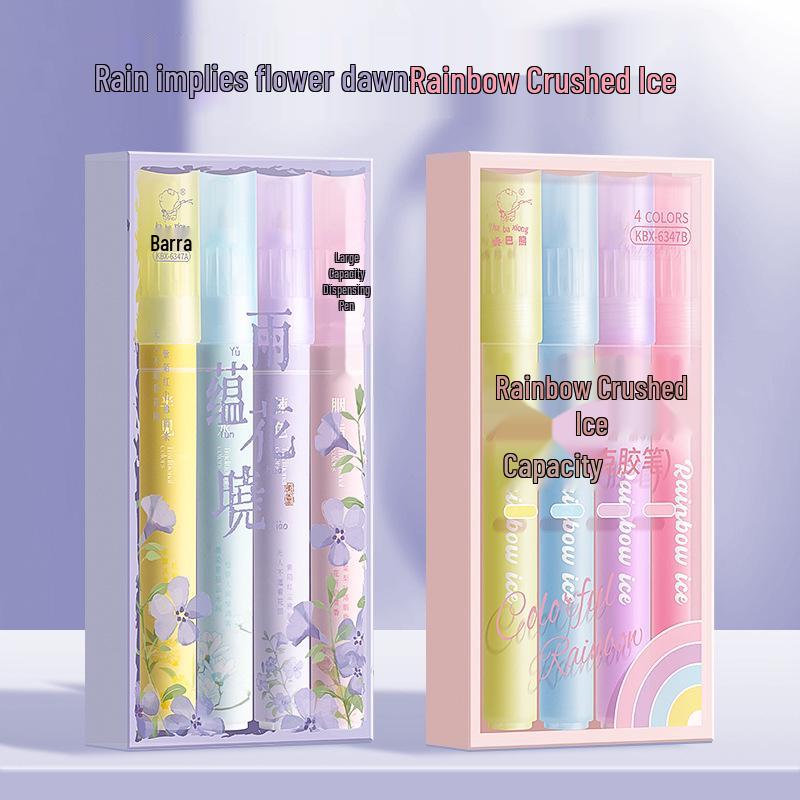 Gradient High Capacity Macaron Color Glue Pen for Students' Notes and Marking