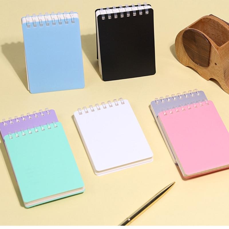Pocket Size Notebook 128 Pages Soft Coil Binding Notebook Lined/Dotted/Gridded/Unruled for Daily Writing Note Taking