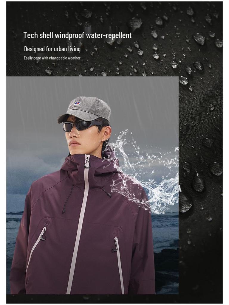 Unisex Autumn 2024 Windproof Waterproof Hiking Jacket: Stylish Single Layer Outdoor Windbreaker