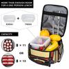 Vintage Record Player Vinyl Album Design Insulated Lunch Bag for Women Kids Leakproof Food Boxes Thermal Lunch Box Tote