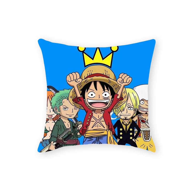 One Piece Anime Plush Pillow - Soft Cartoon Cushion for Sofa or Living Room
