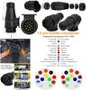 Set Priză și Ștecher 12V cu 7/13 Pini pentru Remorcă Stecher Remorcă Rulotă Priza Rulotă Conector cuplare Remorcă Auto Stecher EU