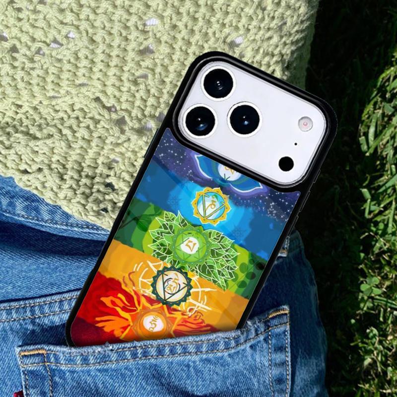 Mandala Chakra Yoga mobile phone case Compatible with IPhone 17 16 15 14 13 12 11Pro Max 17 Air cover