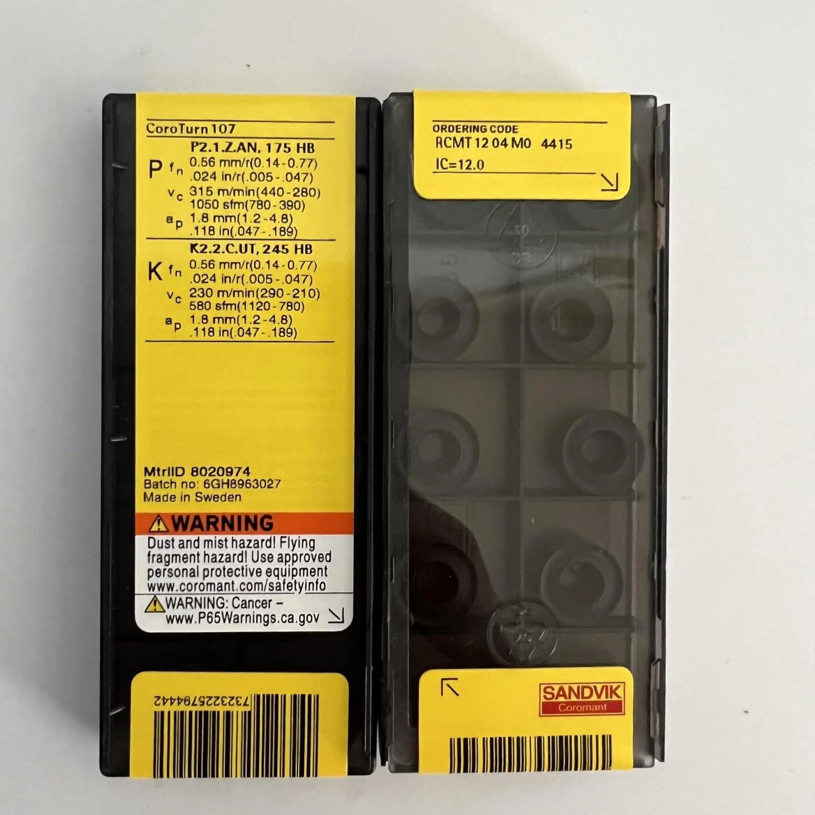 

Original Sandvik / RCMT1204MO 4415 Carbide CNC Blade 10 PCS