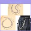 Gothic Skeleton Double Layer Metal Belt Chain With Lobster Clasp For Men And Women