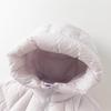 DAVE & BELLA Children's Mid-Length White Duck Down Hooded Jacket