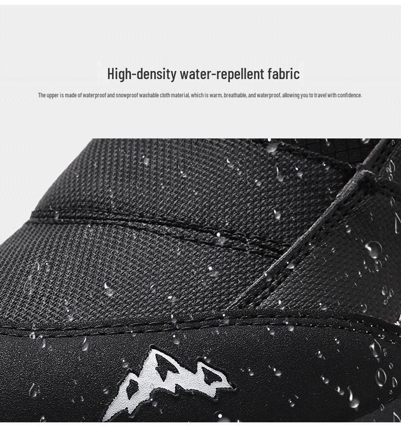 Férfi Szuper Meleg Vízálló Hócsizma: -40°C Hidegálló, Csúszásmentes, Vastag Bársony Szigetelt Téli Cipő