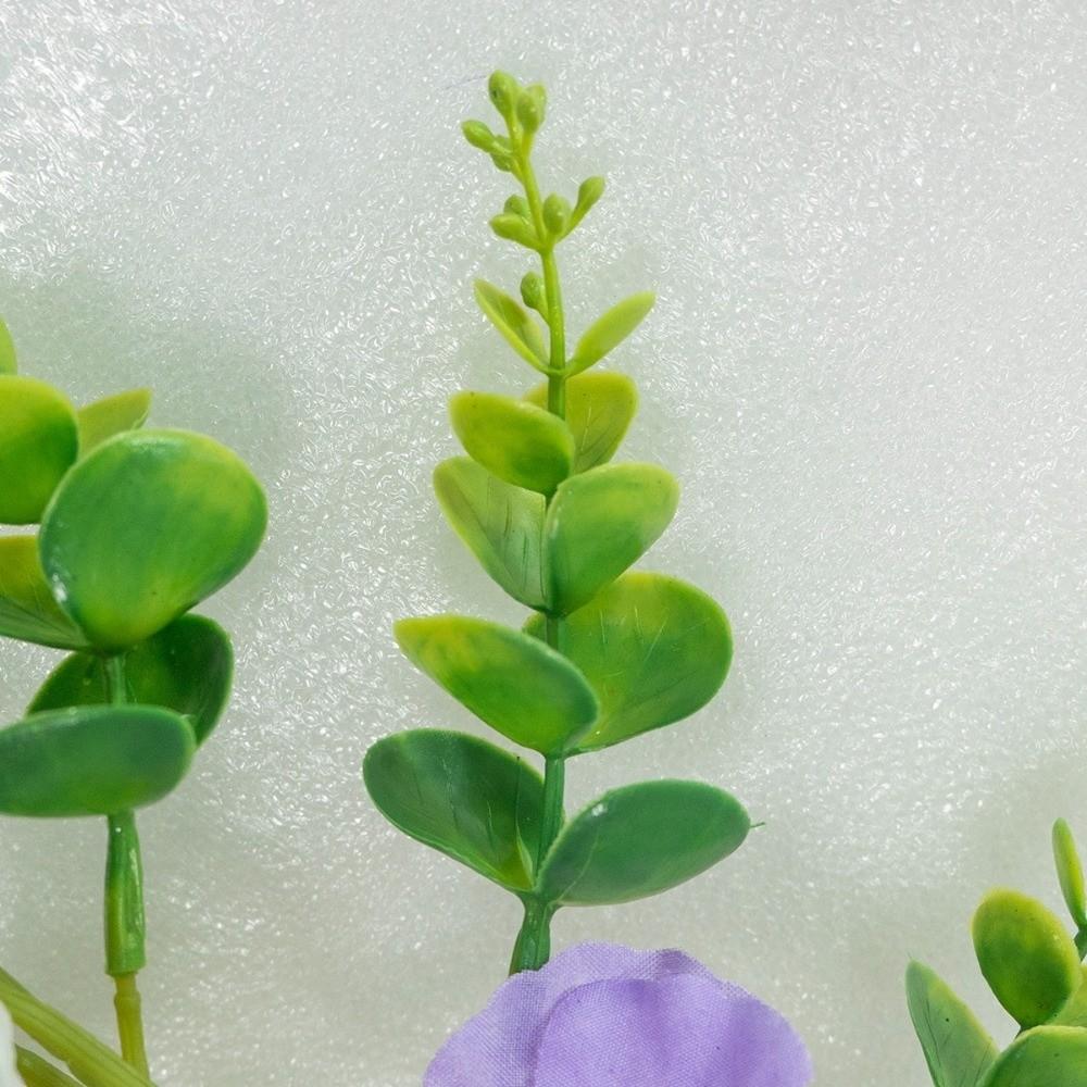 Flexible Artificial Pansy Vines UV Resistant Pansy Eucalyptus Vines Garden Decor