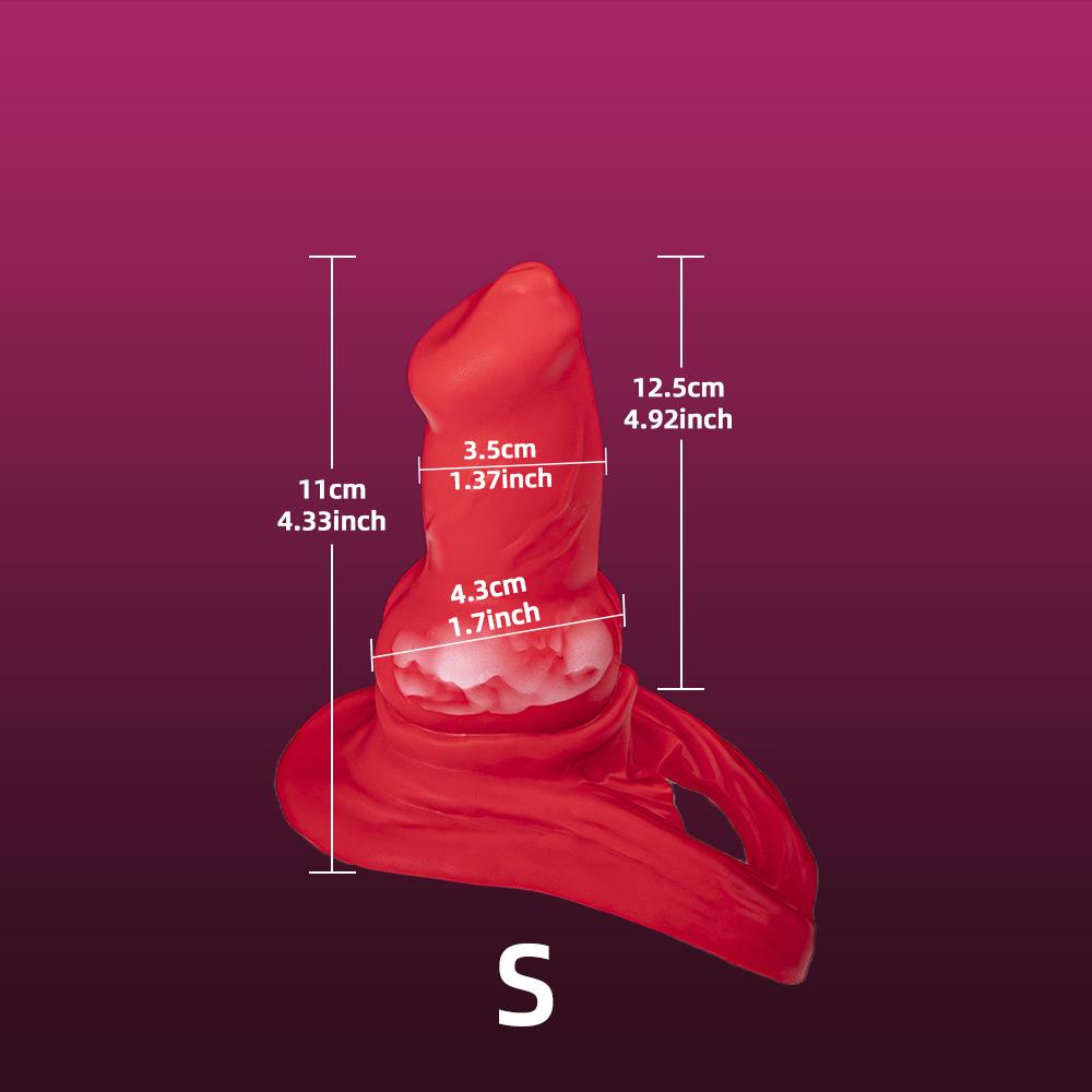 3 veľkosti Realistický psí uzol dildo Predlžovací návlek na penis Silikónový kondóm Dutý kryt na penis zväčšenie penisu kohútikový krúžok Sexuálne hračky pre mužov