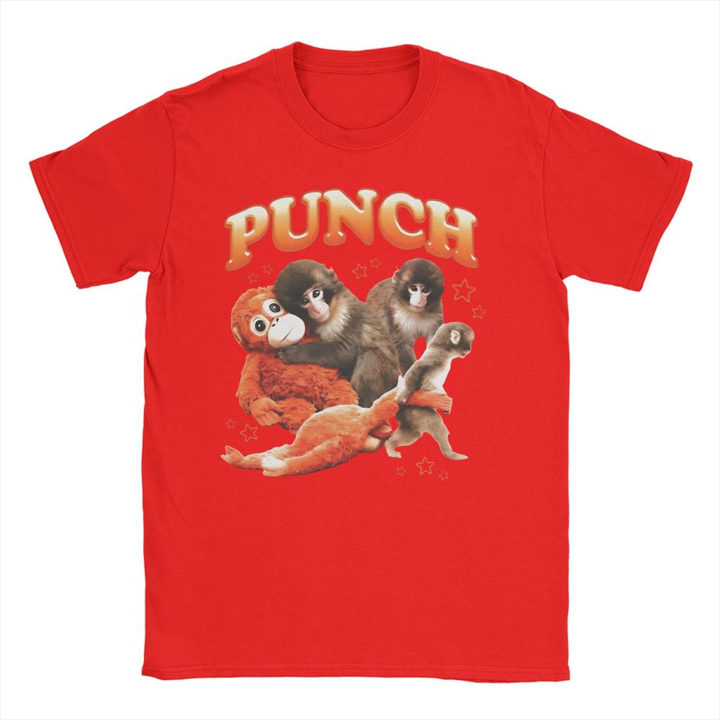 Baby Monkey Punch Cute Monkey Punch Cotton T Shirt For Unisex Summer YK Fun T Shirts Breathable Harajuku Tee Shirt Big Size