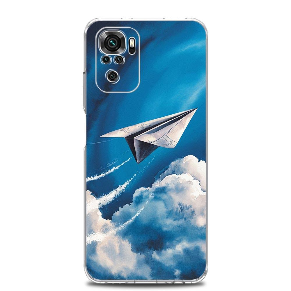 

Phone Case For Xiaomi Redmi Note 14 13 12 4G 9S 9 10 11 Pro Plus 5G 14C 13C 12C 10C 9A Clear TPU Cover Aircraft Plane Airplane Redmi Note 13 Pro 5G