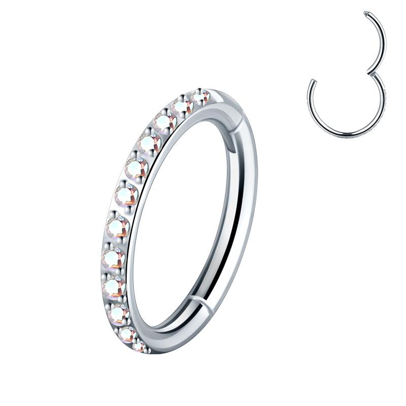1PC 16G Surgical Steel Hoop Earrings for Women 6/8/10/12mm CZ Paved Small Helix Piercing Tragus Cartilage Piercing Body Jewelry