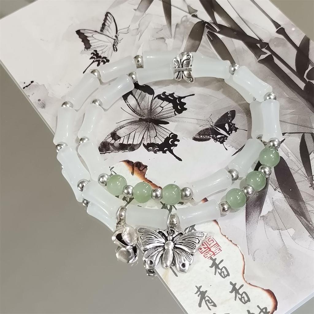 2025 new Chinese butterfly bell bracelet female niche design sense rising national style student versatile bracelet