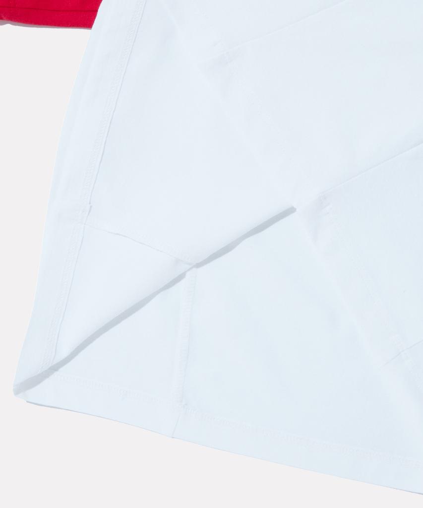 REEBOK Raglan Fresh Crop Short Sleeve Tee (W) - White:Red