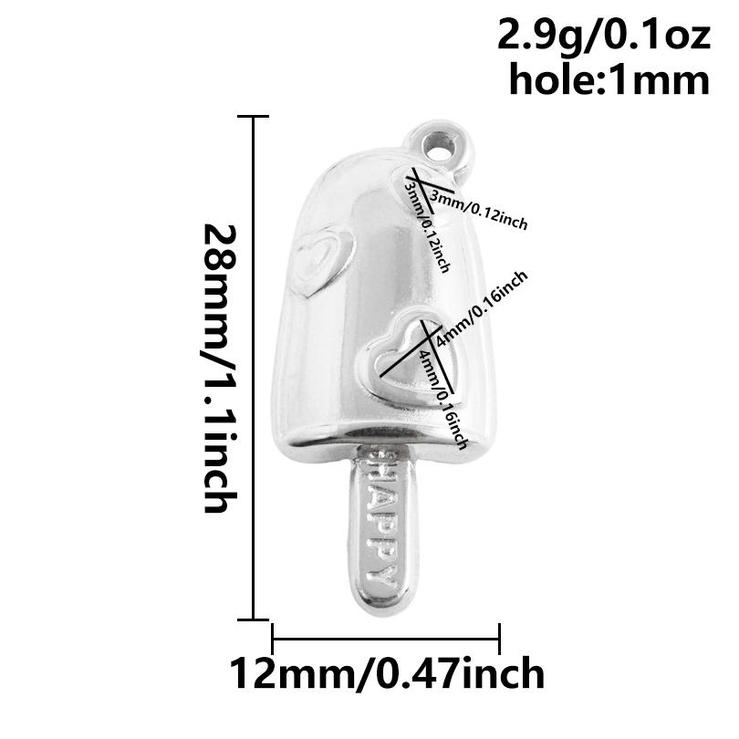 6pcs High Quality Assorted Stainless Steel Heart Charms For Jewelry Making Bracelets Keychain Pendant DIY Women Men Pendant Bulk
