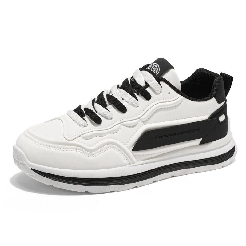 Men's Spring 2025 Breathable Casual Sneakers - Non-Slip Soft Sole, White Trendy Dad Shoes