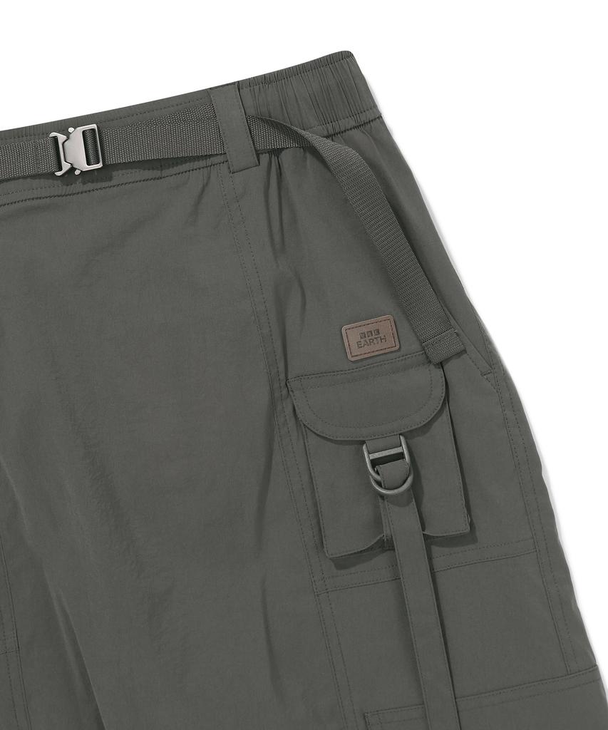Bbc Earth Women'S Strap Cargo Belt Skirt Grey
