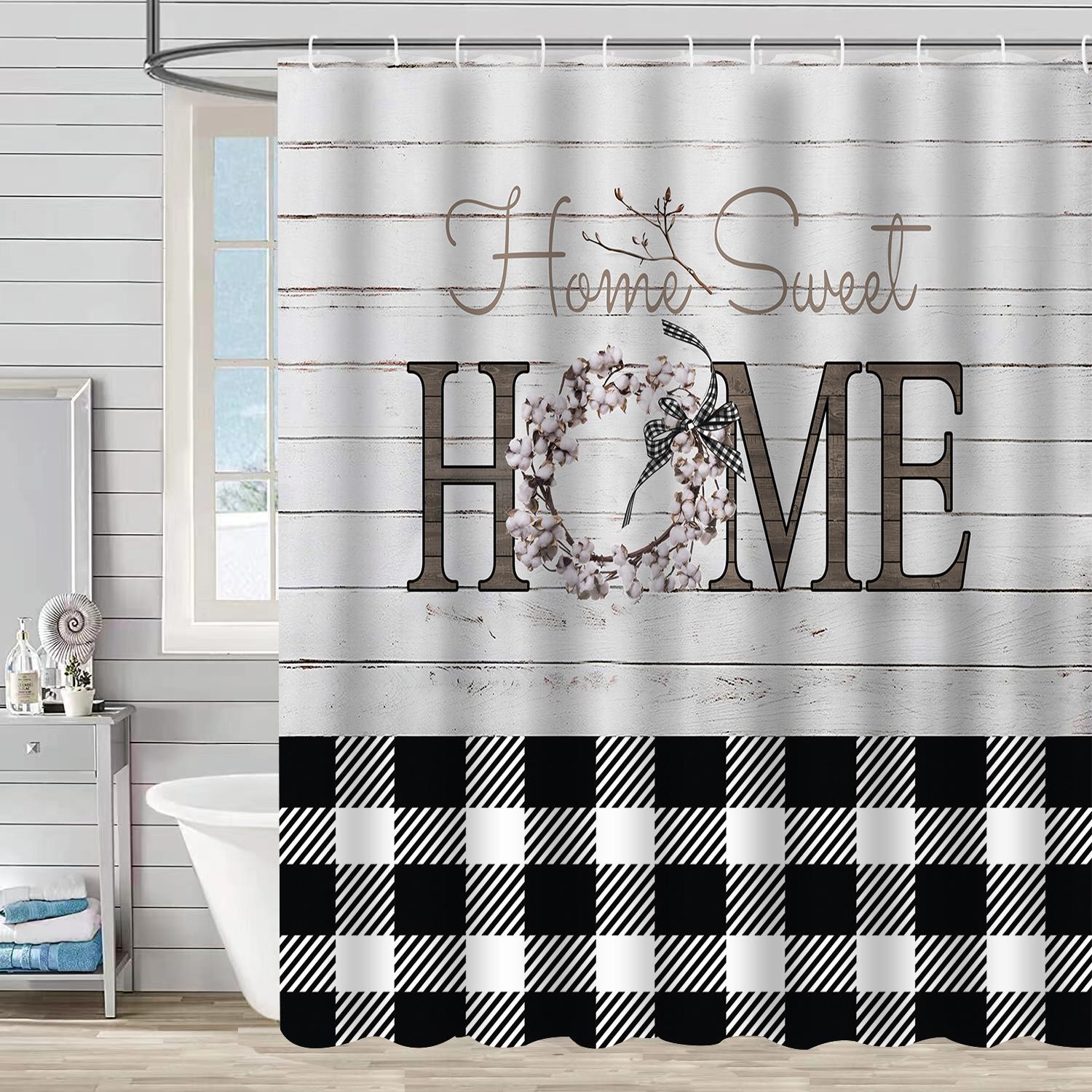 

Водонепроницаемая штора для ванной, цифровая печать, растение, ваза, занавеска для душа, без пробивки, перегородка для туалета, ткань для душа shower curtain 150 * 180