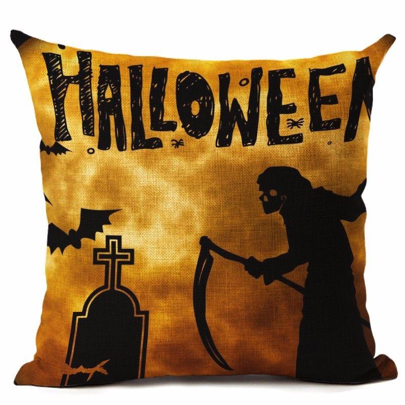 18" Cotton Halloween Linen Throw Pillow Case Cushion Cover Party Home Decor Sofa