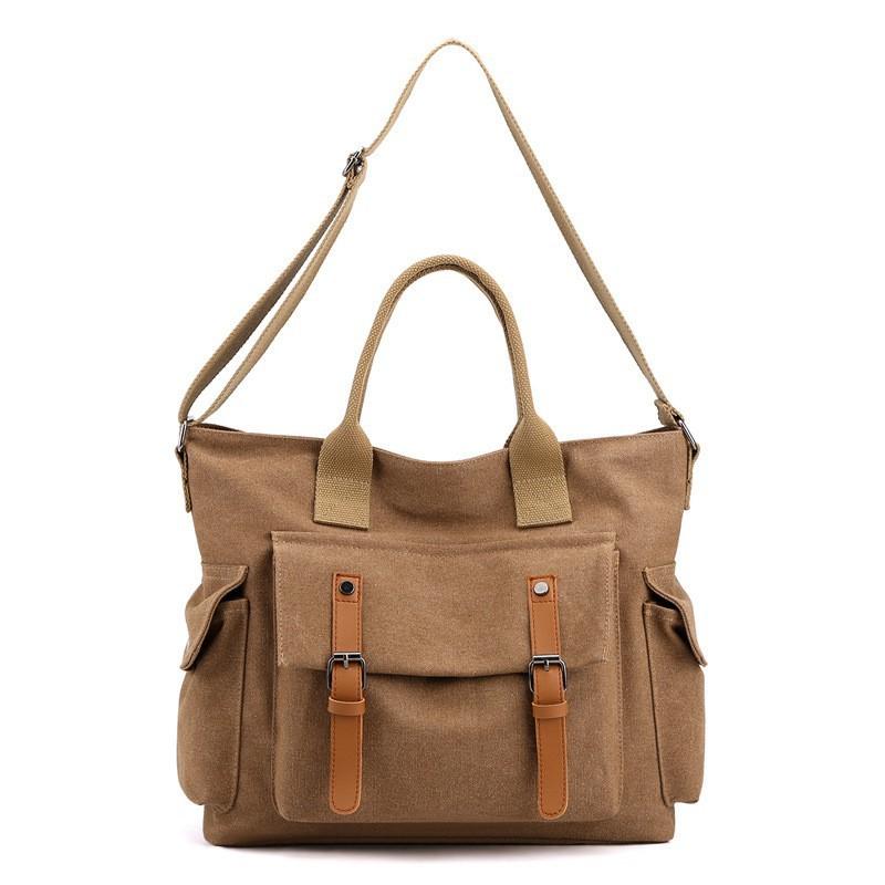 

Cross-slung Handbag Women s Large-capacity Luggage Schoolbag Casual Travel Backpack European Retro Shoulder Bag коричневый