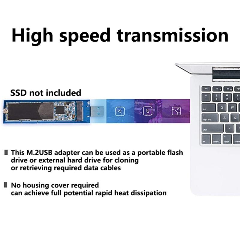 Compactly M.2NGFF SSDs To USB3.0 Adapter Converter Supports Multiple Size and Operating Systems Highly Speed Access