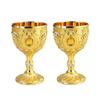 Elegant Gold High-Stem Wine Glasses
