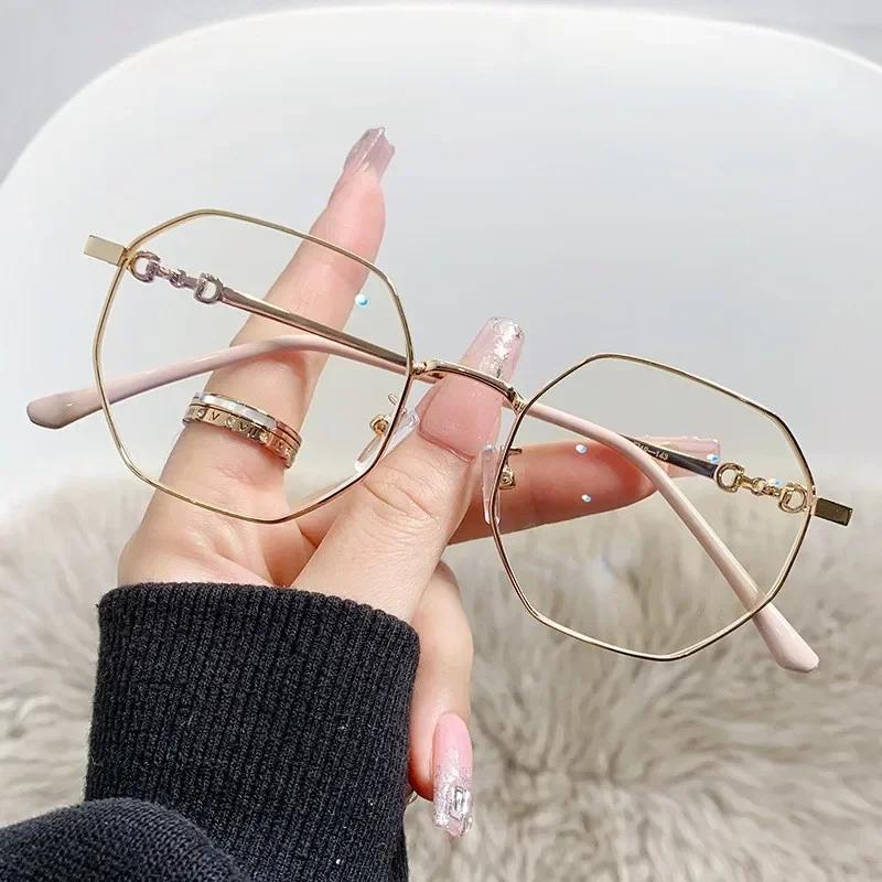 Oversized Ladies Myopia Glasses Anti Blue Light Blocking Men's Computer Minus Eyeglasses Diopter 0 To -4.0 Near Sight Eyewear