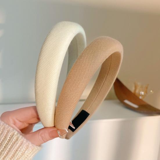 Women Headband Thick Sponge Filling Natural Face Shaping Headband Comfortable High Cranium Head Band Autumn Winter Hair