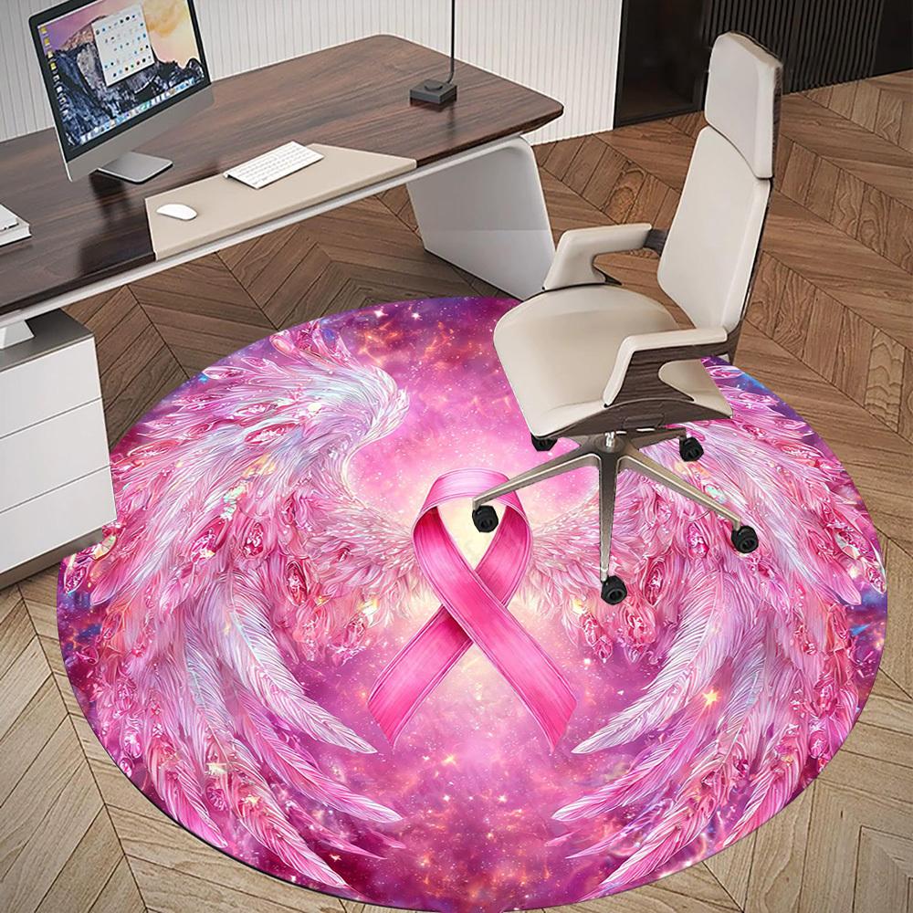 1PC awareness angel wings Office Round Area Rug, Under Office Chairs Bedroom Living Room Home Decor, Carpet for Office -1110151