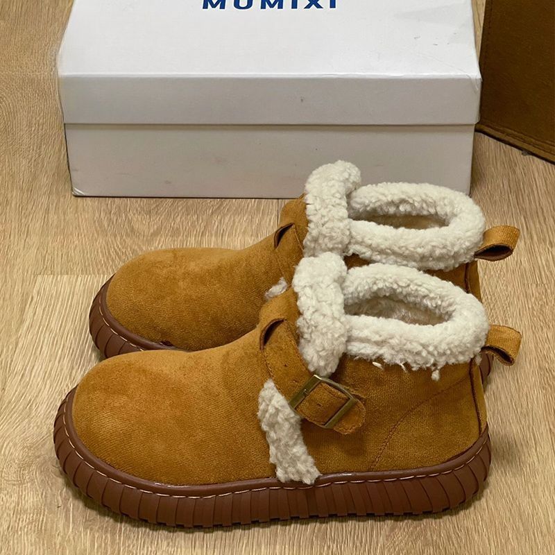 Mao Mao Shoes Snow Boots Children 2025 Autumn and Winter New Thick-soled Piled Thickened Non-slip Cotton Shoes Women's Shoes Ins Tide