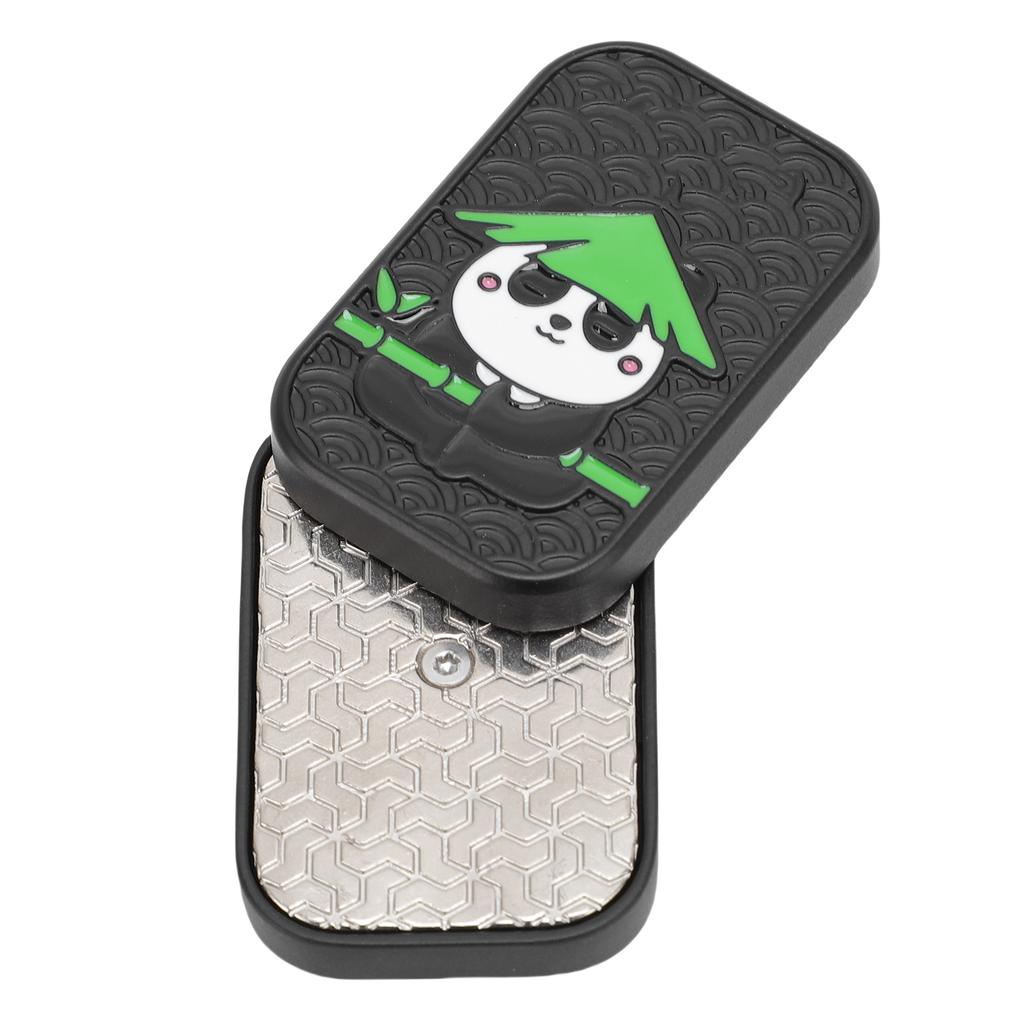 Metal Push Card Toy Decompression Stress Relief Push Slider Zinc Alloy Animal Pattern for Waiting Meditation Black