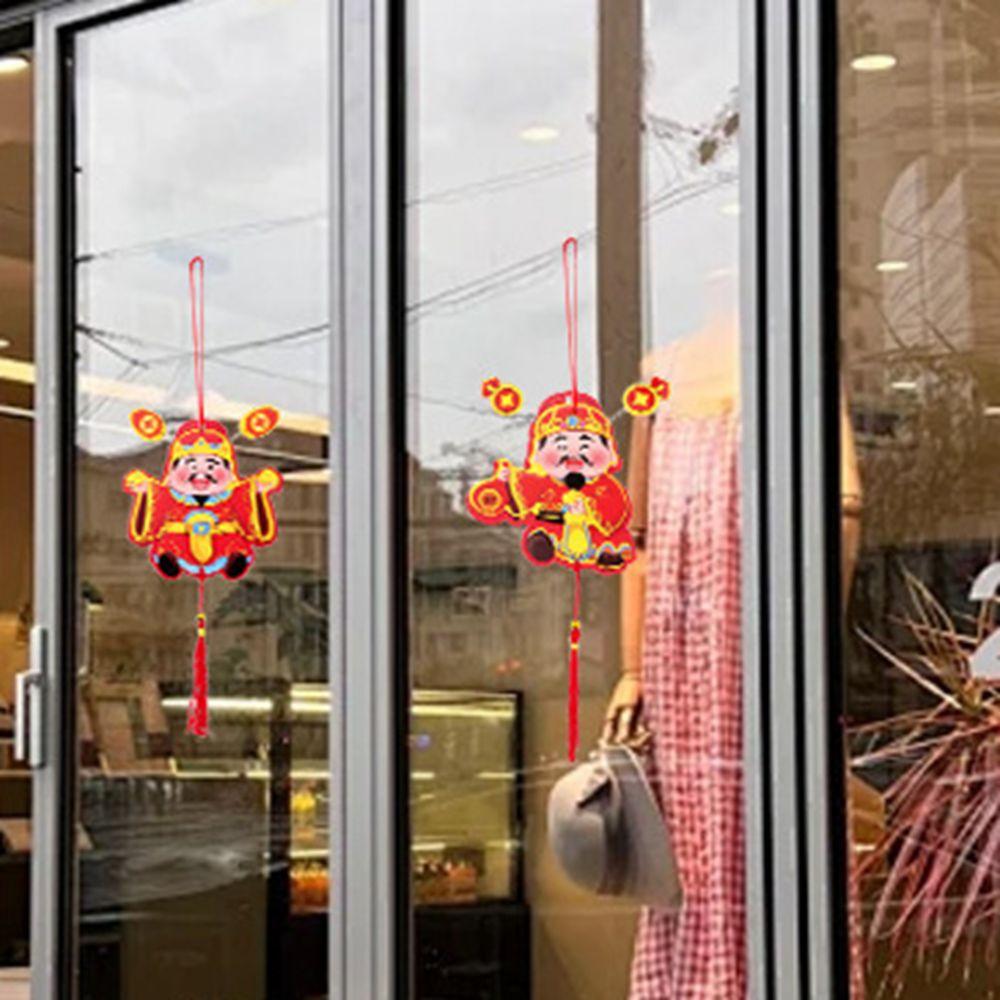 3D Shaking Head God Pendant Cute Color Printing God of Wealth Fridge Stickers Cartoon Spring Festival Magnet Sticker